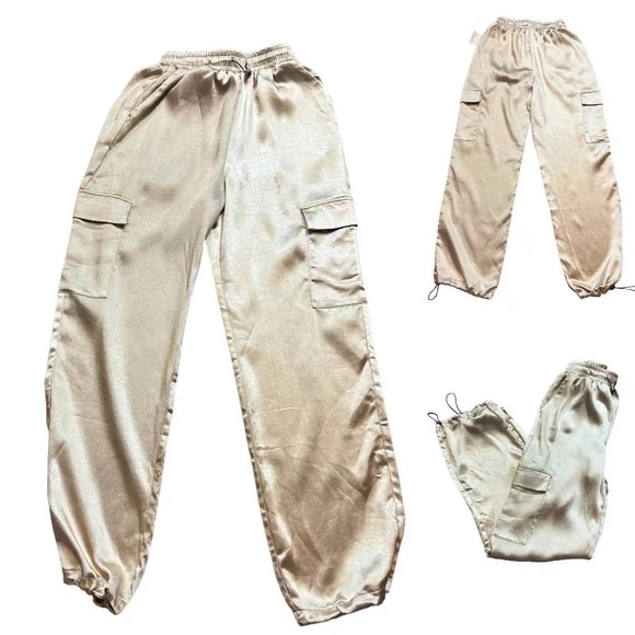 Superdown Rita satin cargo pants sz XS - Picture 3 of 8